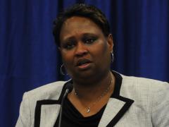 Pamela Whitley, deputy assistant administrator for the FAA's Next Generation Air Traffic Management System, or NextGen, discusses the program's progress during AFCEA's TechNet Air symposium in San Antonio.