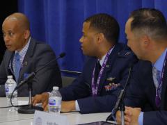 Panelists discuss STEM education and training cyber warfighters during a panel at the Defensive Cyber Operations Symposium.