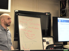 Mark Bailey teaches a class in applied data science for intelligence at the National Intelligence University. (NIU photo)