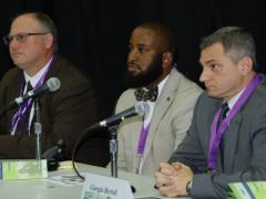 Panelists discuss efforts to equip the cyber force at MILCOM 2016. Photo by Mike Carpenter