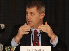 Kurt Reuther, acting DHS principal deputy undersecretary for intelligence and analysis, speaks during the Homeland Security Conference and Expo. Photo by Mike Carpenter