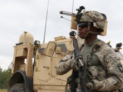 Soldiers from the 1st Brigade Combat Team, 101st Airborne Division, recently trained using network-equipped vehicles at the Joint Readiness Training Center (JRTC) at Fort Polk, Louisiana.