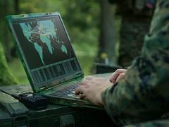 The multidomain operations concept envisions future wars being executed extremely fast and incorporating a great deal of automation and networking to connect sensors to warfighters across all domains—land, air, sea, space and cyber. Credit: Gorodenkoff/Shutterstock