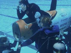 The WASUB team prepares for the Undersea Defence Technology 2015 competition.