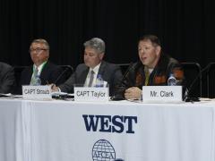 Panelists at WEST 2020 examine how to stand up to China's South China Sea aggression. Photo by Michael Carpenter