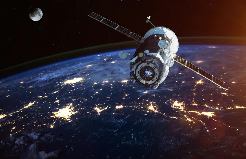 According to the World Economic Forum, as of 2020, 2,665 satellites orbited the earth. As a result of planned low-Earth-orbit constellations, this number is projected to increase to 100,000 satellites by the end of the decade. Credit: Vadim Sadovski/Shutterstock