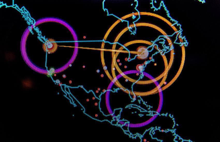 The 275th Cyber Operations Squadron provides real-time worldwide cyber attack sources and attacks. Credit: J.M. Eddins Jr., U.S. Air Force