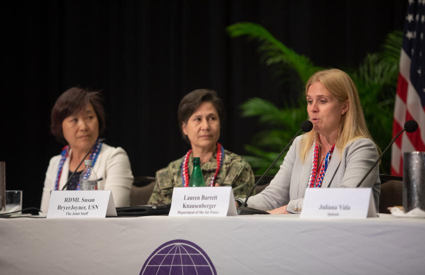 Department of Defense and industry experts speak at AFCEA TechNet IndoPacific in Honolulu. Credit: Tony Grillo
