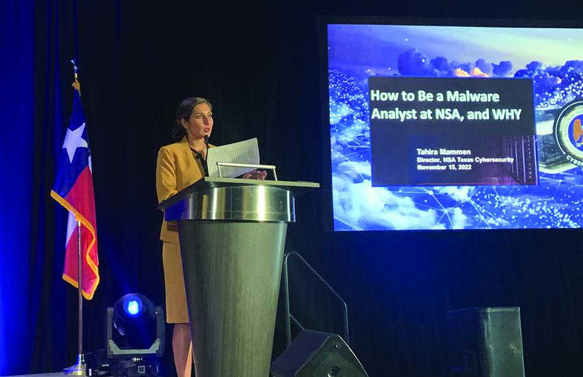 “We’ve seen nation-state cyber competitors participate in ‘tit-for-tat’ type media campaigns, exposing tools that they alleged to be used by NSA and the CIA,” says Tahira Mammen, director, Cybersecurity, NSA Texas, speaking at the AFCEA Alamo ACE conference in November.