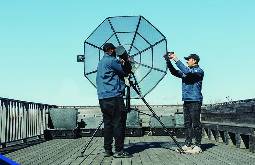 Most communications or traffic management systems for urban air mobility will still harness ground control stations, despite relying on emerging technologies for airborne operations. Persistent Systems is using its multiband tracking antenna to support urban air mobility applications. Credit: Persistent Systems
