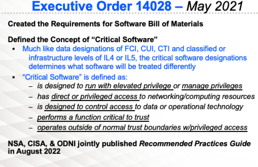 Executive Order 14028 has profound changes beyond creating the requirement for software bill of materials. Credit: Brian Hajost
