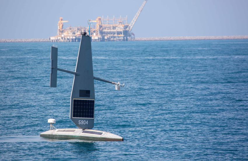 An unmanned surface vessel operates with the Fifth Fleet in the Arabian Gulf. Photo: Sgt. Brandon Murphy, U.S. Naval Forces Central Command.