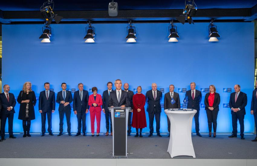 NATO Secretary General Jens Stoltenberg delivers a speech during the launch of the NATO Innovation Fund in October 2021. Credit: NATO