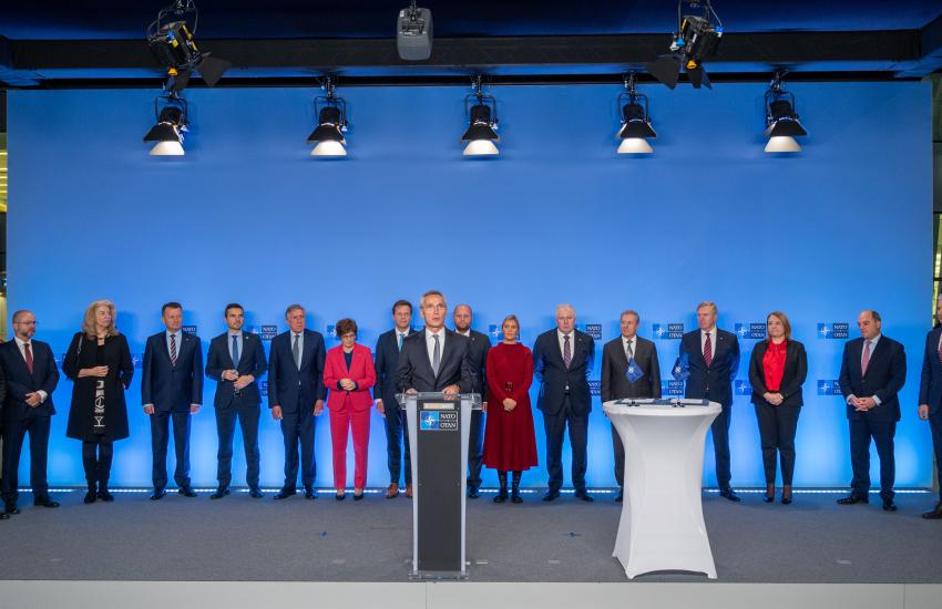 NATO Secretary General Jens Stoltenberg delivers a speech during the launch of the NATO Innovation Fund in October 2021. Credit: NATO
