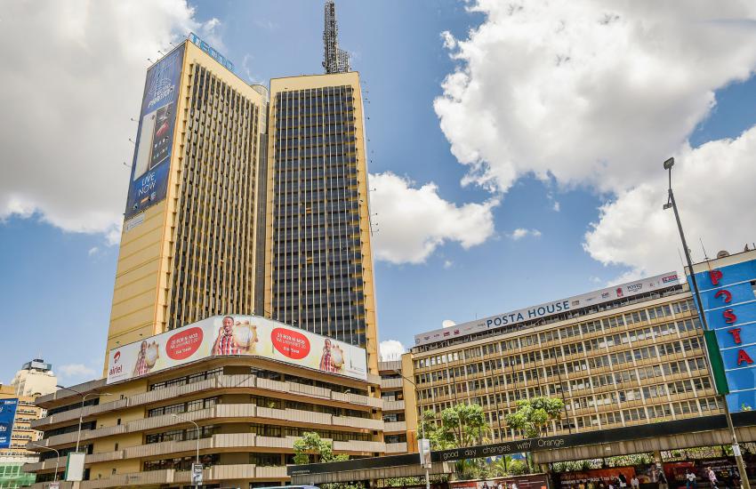Nairobi’s Teleposta Tower is where the Kenyan Ministry of Information and Communications and the Ministry of Trade are based. Credit: sduraku/Shutterstock