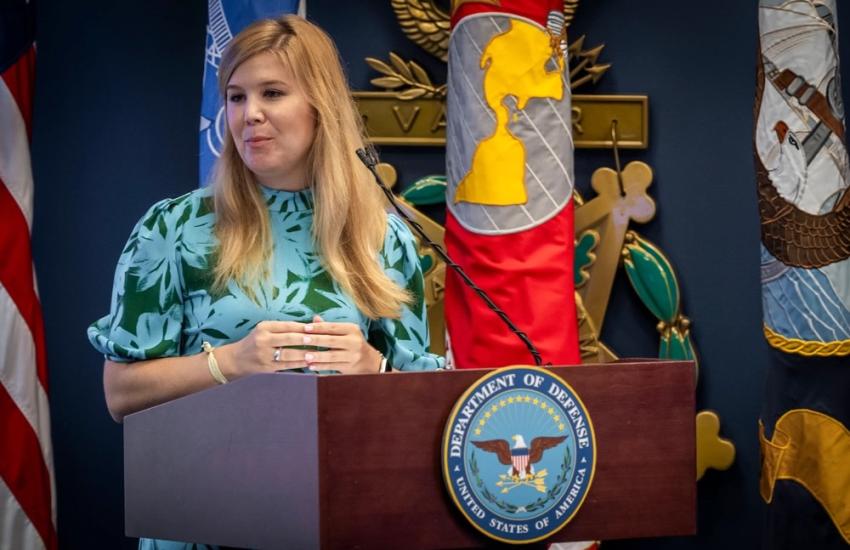 Elizabeth Foster, executive director, Office of Force Resiliency, Department of Defense, notes that “what may lead to suicide will look different for every single person, and often one person will experience a multitude of risk factors. You cannot solve this problem by isolating one risk factor. You have to take a holistic approach, and to be truly effective, you have to look far upstream of the point of crisis.” Credit: DoD photo by Chad McNeeley
