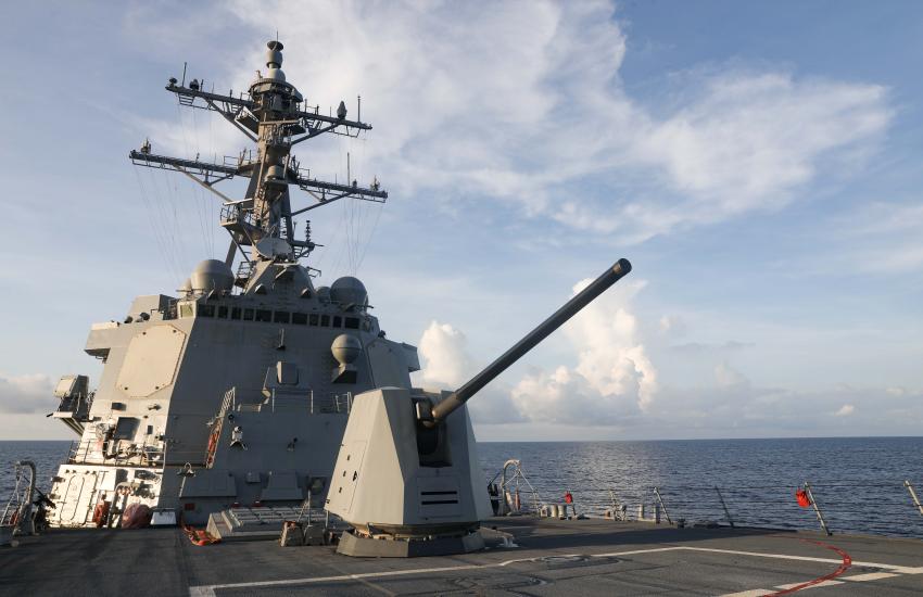 On November 3, USS Dewey (DDG 105) asserted navigational rights and freedoms in the South China Sea near the Spratly Islands, consistent with international law.