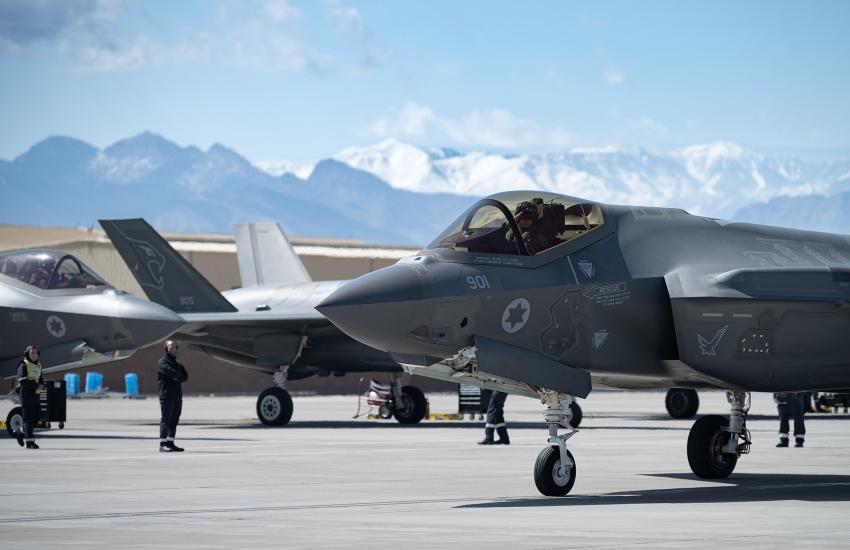 An Israeli F-35I taxis out for a mission at Nellis Air Force Base, Nevada. Credit: William R. Lewis, U.S. Air Force.