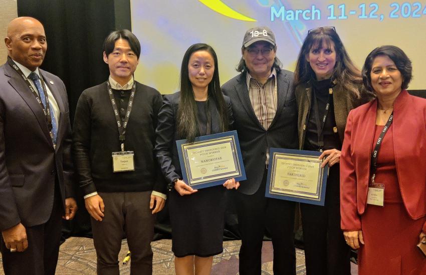 Participants and judges, after receiving their awards. Photo credit: Diego Laje, AFCEA.