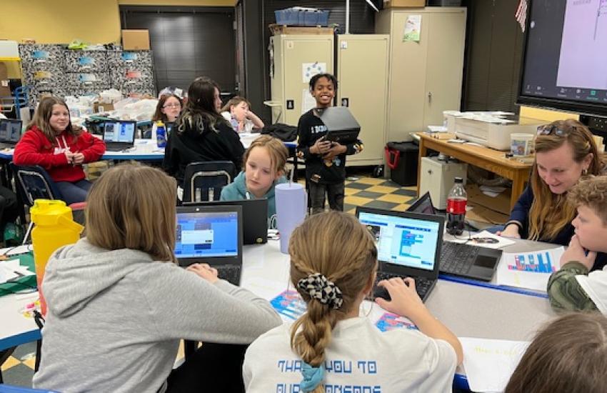 Eight schools participated in the third annual Code-A-Thon event, organized entirely by teachers, AFCEA members and volunteers.