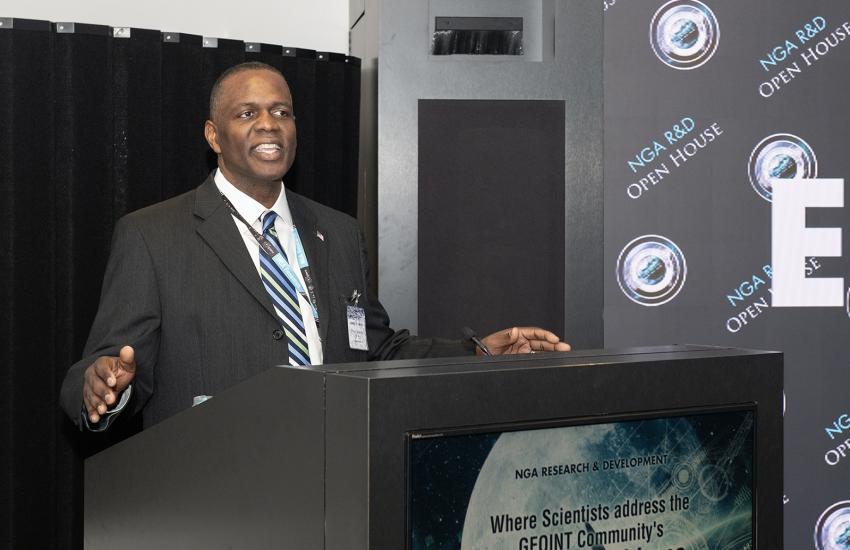 The National Geospatial-Intelligence Agency’s (NGA’s) Research and Development (R&D) Directorate is partnering with the Defense Innovation Unit (DIU) to look at unclassified data to detect illegal fishing and pull in solutions from industry and academia, says Ronzelle Green, director of R&D at NGA, speaking in April at the directorate’s Open House. Credit: NGA