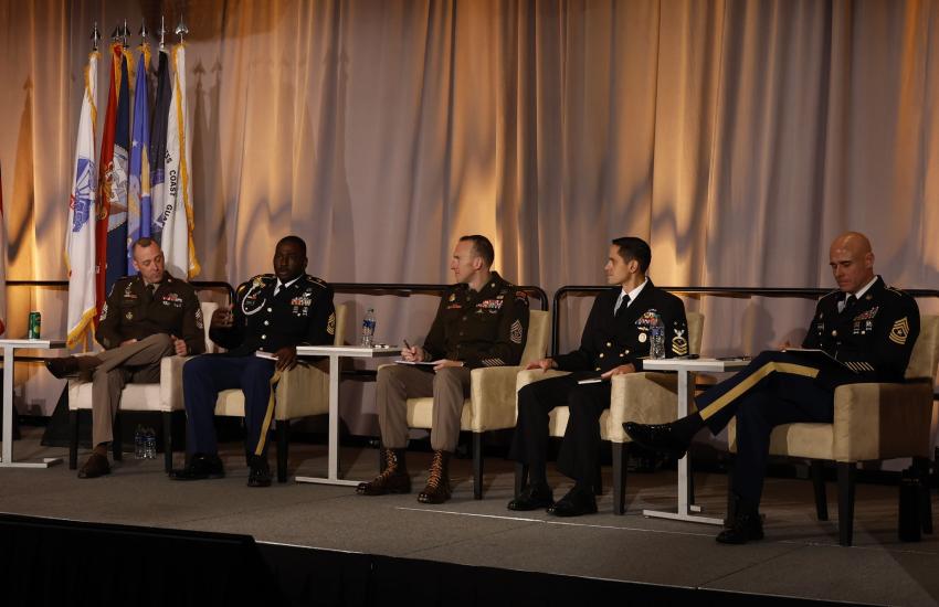 Senior leadership panel discuss enlisted perspectives, training, development, and operational excellence at TechNet Augusta 24.