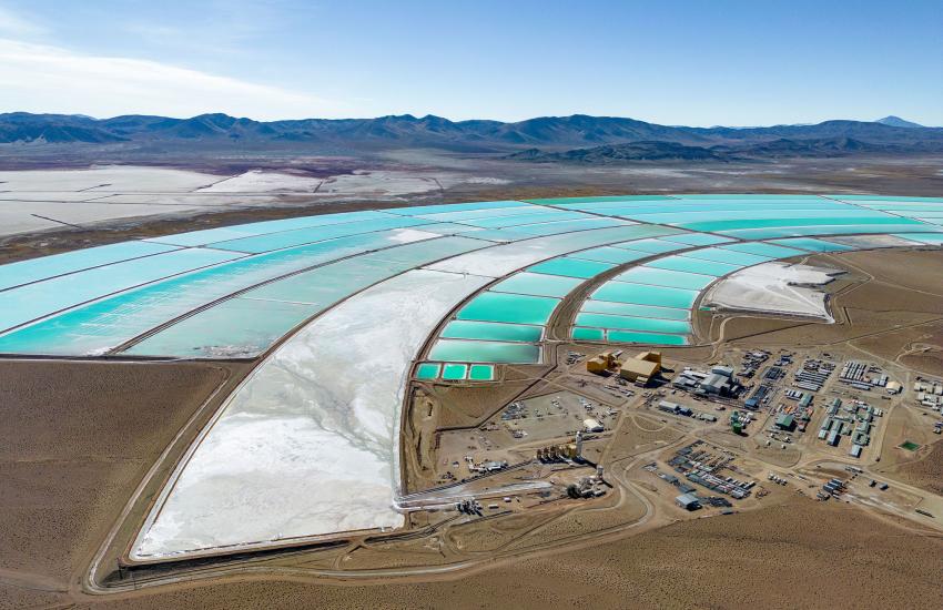 Lithium evaporation ponds are located in the highlands of northern Argentina. Freedom_wanted/Shutterstock