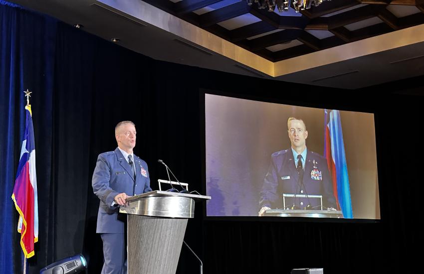 Commander of Joint Base San Antonio, Randy Oakland, USAF