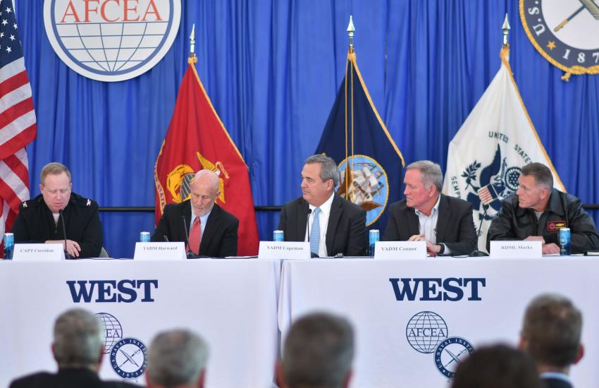 The Disruptive Technology panel discusses current operations and future requirements at West 2025. Credit: Jesse Karras