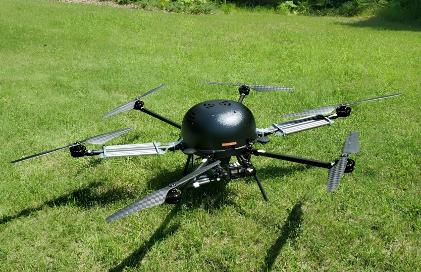 Persistent Systems tests its MPU5 technology on Honeywell Aerospace Technologies’ H2-6 Multi-rotor UAV at Silent Swarm 2024. Credit: Persistent Systems