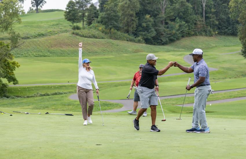 More than 140 golfers competed in the annual AFCEA Educational Foundation Golf Tournament at the Army Navy Country Club in Virginia on September 29. Credit: Emily Campos.