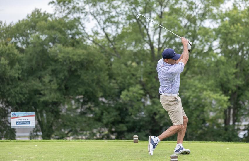 More than 140 golfers competed in the annual AFCEA Educational Foundation Golf Tournament at the Army Navy Country Club in Virginia on September 29. Credit: Emily Campos.