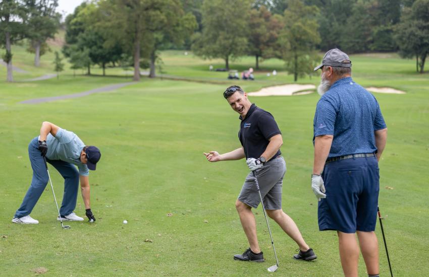 More than 140 golfers competed in the annual AFCEA Educational Foundation Golf Tournament at the Army Navy Country Club in Virginia on September 29. Credit: Emily Campos.