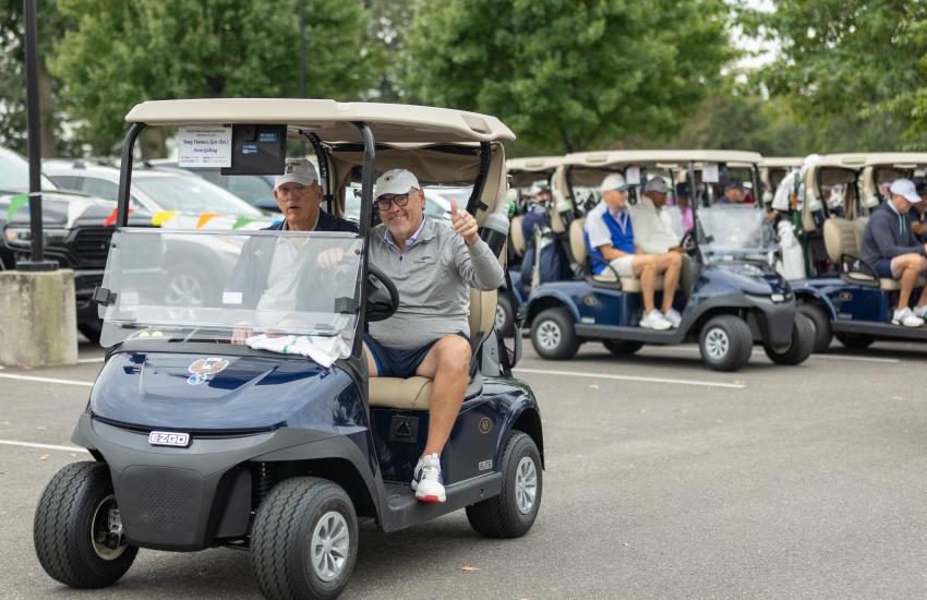 More than 140 golfers competed in the annual AFCEA Educational Foundation Golf Tournament at the Army Navy Country Club in Virginia on September 29. Credit: Emily Campos.