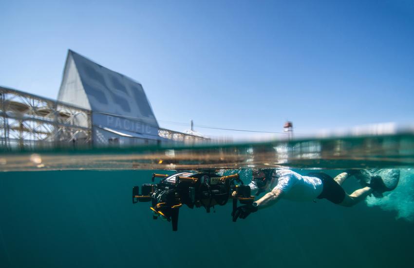Underwater autonomous vehicle (AUV) research has been ongoing. Pictured is a member of the Office of Naval Research recovering an AUV during the 21st RoboSub competitionat the Space and Naval Warfare Systems Center Pacific in 2018. Credit: U.S. Navy photo by Mass Communication Specialist 1st Class Charles E. White/ released
