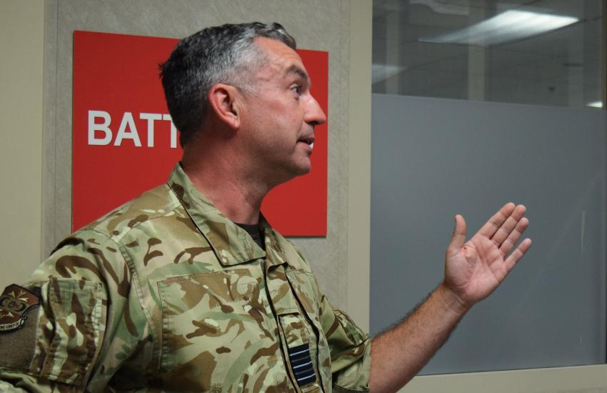 For the U.K.’s Royal Air Force, Bamboo Eagle represents the chance to demonstrate a truly unified command structure, says U.K. Wing Commander Richard Kinniburgh, BE 26-1 U.K. exercise architecture lead. “When you have a team this unified, you’re not just sharing data; you’re building a single, resilient command and control nervous system,” Kinniburgh said. “That is the level of interoperability required to win in a peer conflict.” Photo Credit: Debora Henley