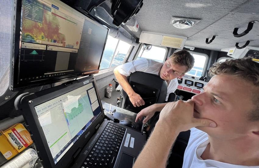 A Naval Meteorology and Oceanography Command team partakes in an exercise off the coast of Pensacola, Florida. Credit: Image by Lt. Cmdr. Bobby Dixon