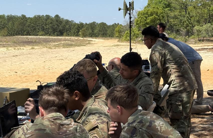 The soldiers tested approaches and methods for drone interception, with a view towards creating techniques, tactics and procedures, or TTPs, for future counter-unmanned aerial system operations. Credit: Kimberly Underwood