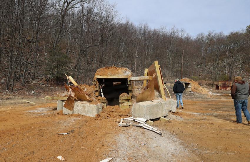 Surrogate bunker testing at a Picatinny Arsenal test range. Credit: U.S. Army photo
