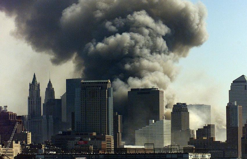 Smoke rises over Lower Manhattan after the collapse of the World Trade Center towers on Sept. 11, 2001. Credit: U.S. Coast Guard photo by Petty Officer 2nd Class Thomas Sperduto
