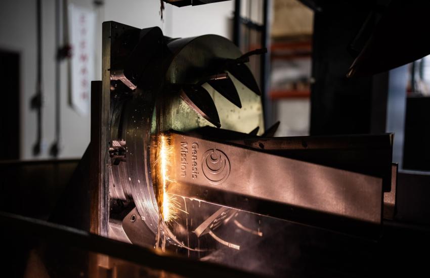 To create the Aires Tide aircraft, engineers at the Kansas City National Security Campus 3D printed the fuselage structure, using an additive manufacturing platform, a Sapphire XC Velo 3D printer and artificial intelligence-based design processes. For the structure of the aircraft, they relied on a nickel-chromium-based “superalloy,” called inconel, known for its exceptional strength and performance in extreme thermal environments. Craig Fritz/Sandia National Laboratories