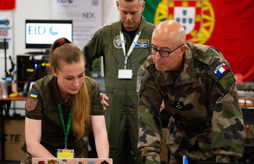 Ukrainian personnel test the DELTA battlespace management system during NATO’s CWIX 2024 interoperability exercise, demonstrating data-sharing and command-and-control integration with allied forces. Credit: Photo courtesy of NATO Allied Command Transformation (ACT)