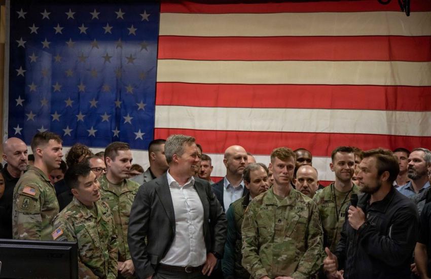 Alex Miller, chief technology officer of the U.S. Army, provides opening comments during Operation Jailbreak in May at Fort Carson, Colorado. Credit: Staff Sgt. Richard Stewart