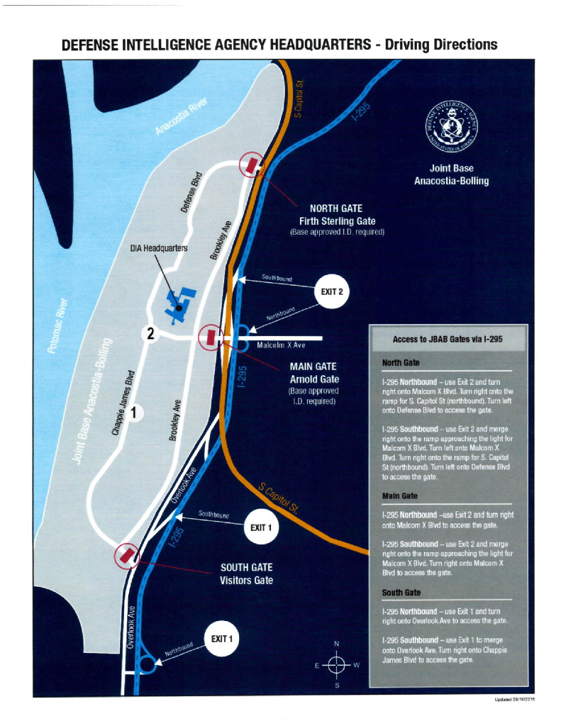 DIA headquarters driving directions