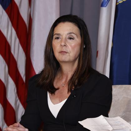 Jennifer Swanson, deputy assistant secretary of the Army for data, engineering and software, speaks on a panel at TechNet Augusta 2024.