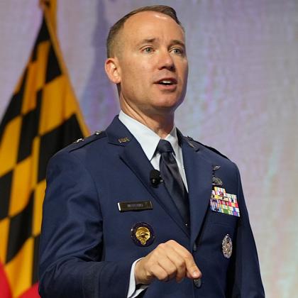 Brig. Gen. Reid Novotny, chief artificial intelligence officer at the U.S. Cyber Command, and cyber force generation lead at the Department of War (DOW)