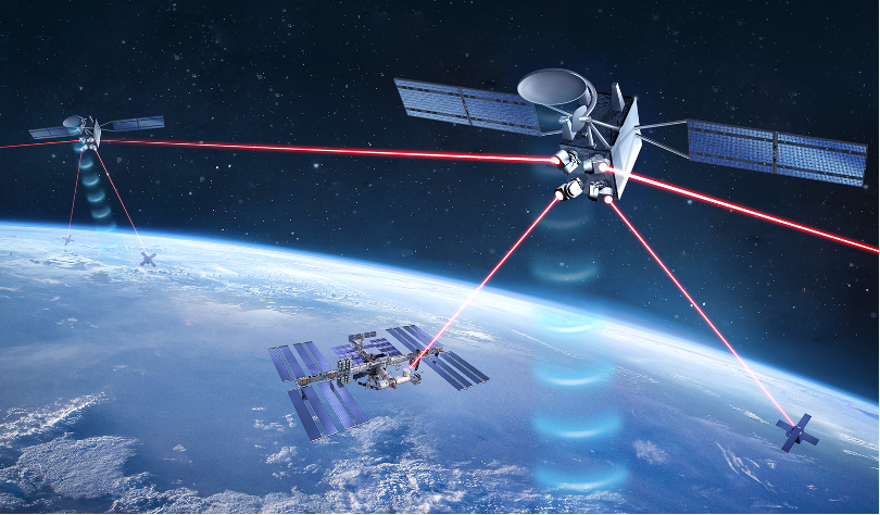 The company's relay satellites in mid earth orbit use optical intersatellite links for real-time access to remote sensing data.