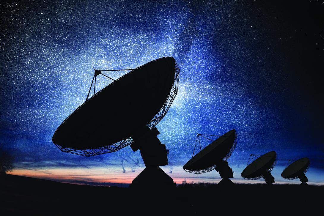 Ground stations play an important role in satellite infrastructures. Not only do they provide command and control to satellites themselves but also link satellite constellations to the terrestrial backbone of the internet. Credit: vchal/Shutterstock