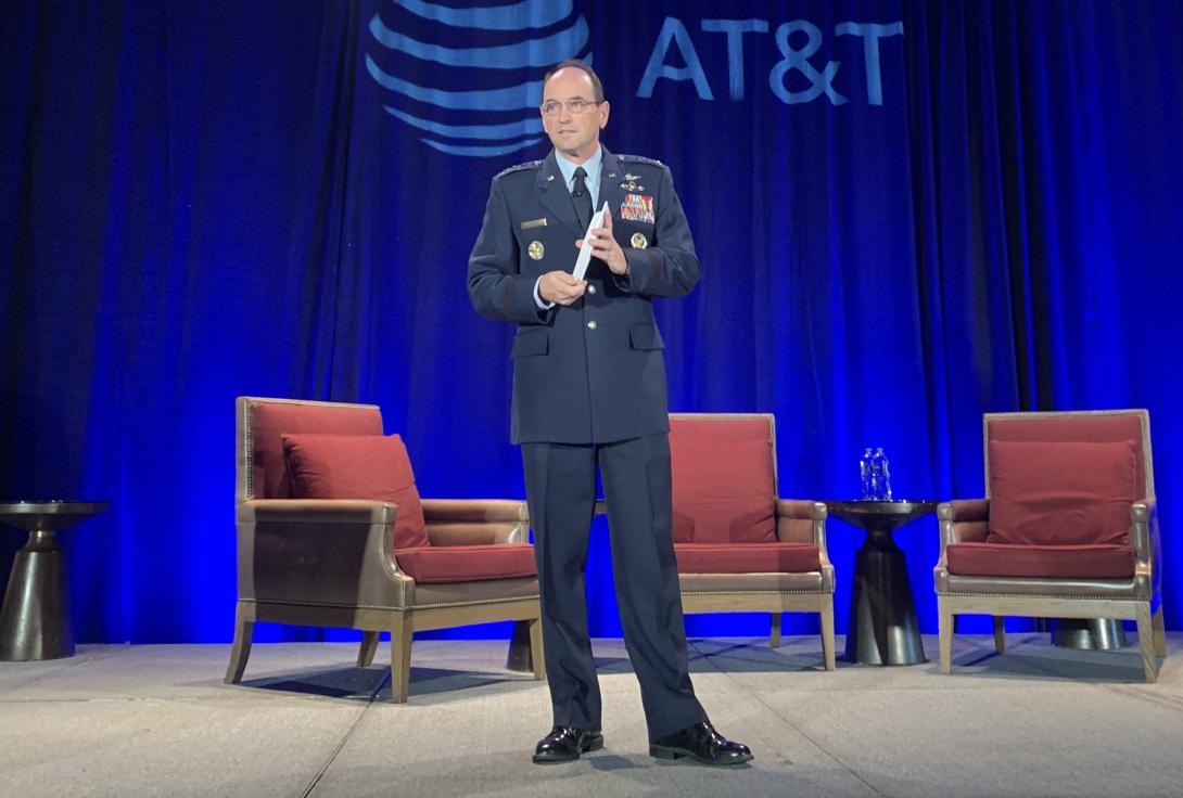 Lt. Gen. Kevin Kennedy, USAF, speaks at the AFCEA Alamo ACE conference on November 15.
