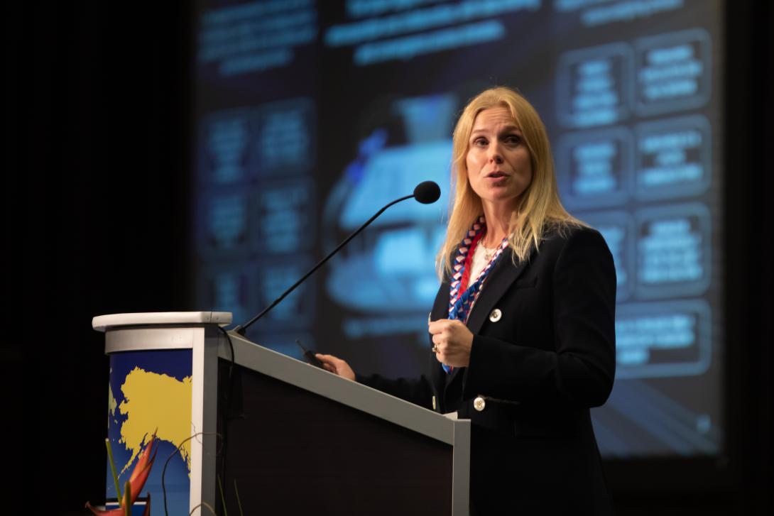 Air Force CIO Lauren Barrett Knausenberger discusses zero trust at TechNet Indo-Pacfic.